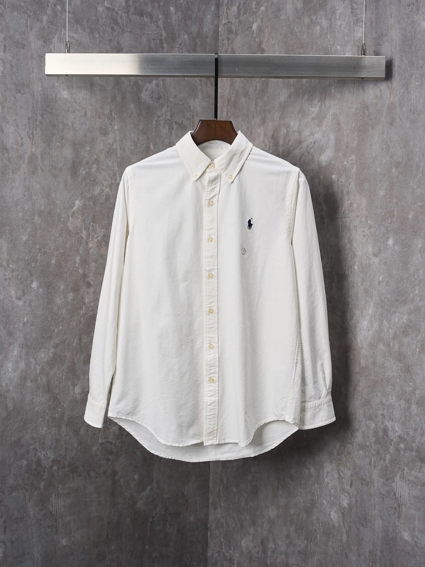 P340 Actual hanging auction】Ralph Lauren/Ralph Lauren couples must-have solid color pony embroidered cotton long-sleeved shirt [Ready stock] XS S M L XL